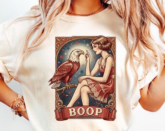Boop Eagle Patriotic Shirt, Vintage 4th of July Tank Top, Cute America Eagle Shirt, Independence Day Tank Top, Merica Eagle Tee