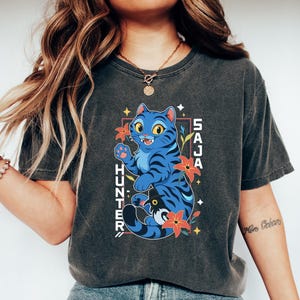 Chemise tigre chasseurs de démons Kpop, Derpy le tigre et oiseau chemise tigre chasseur de démons, chasseurs de tigres, chemise animaux, cadeau de fan de cinéma Kpop