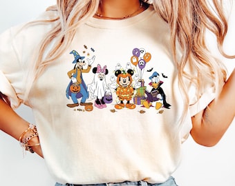 Mickey and Friends Halloween Shirt, Disney Halloween Shirt, Halloween Gift, Spooky Season Shirt, Disney Pumpkin Shirt, Disney Spooky Tee