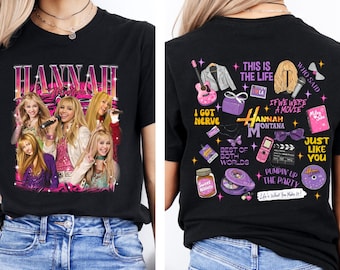 Chemise confort Hannah Montana 20e anniversaire, t-shirt Disney Hannah Montana, cadeau de fan Hannah Montana