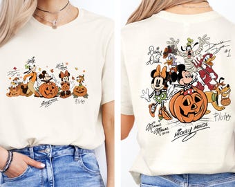 Halloween Pumpkin Shirt, Mickey And Friends Trick Or Treat Tee, Vintage Mickey Mouse Spooky Season, Family Matching Vacation 2026