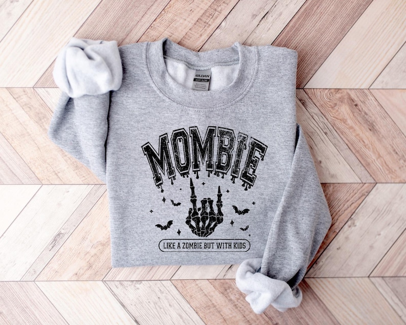 Mombie Like A Zombie But With Kids, Halloween Zombie Sweatshirt, Halloween Gift For Mom, Halloween Mom Shirt, Funny Halloween Sweatshirt bild 4