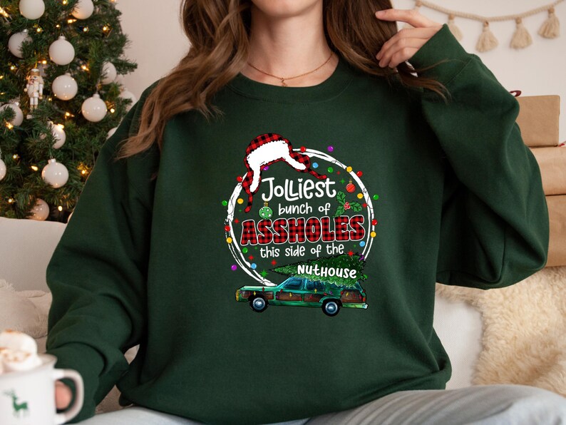 Jolliest Bunch of Assholes This Side of the Nuthouse Christmas Shirt ...