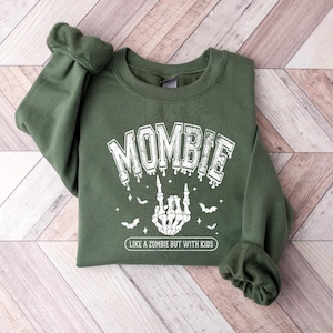 Mombie Like A Zombie But With Kids, Halloween Zombie Sweatshirt, Halloween Gift For Mom, Halloween Mom Shirt, Funny Halloween Sweatshirt bild 2