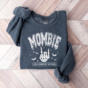 Mombie Like A Zombie But With Kids, Halloween Zombie Sweatshirt, Halloween Gift For Mom, Halloween Mom Shirt, Funny Halloween Sweatshirt bild 3