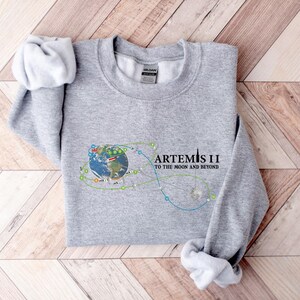 Artemis II Astronaut Moon Landing Shirt, Space Mission Tee, Lunar Exploration T-shirt, Gift For Astronomy Fans Youth Adults, Artemis 2 shirt image 4