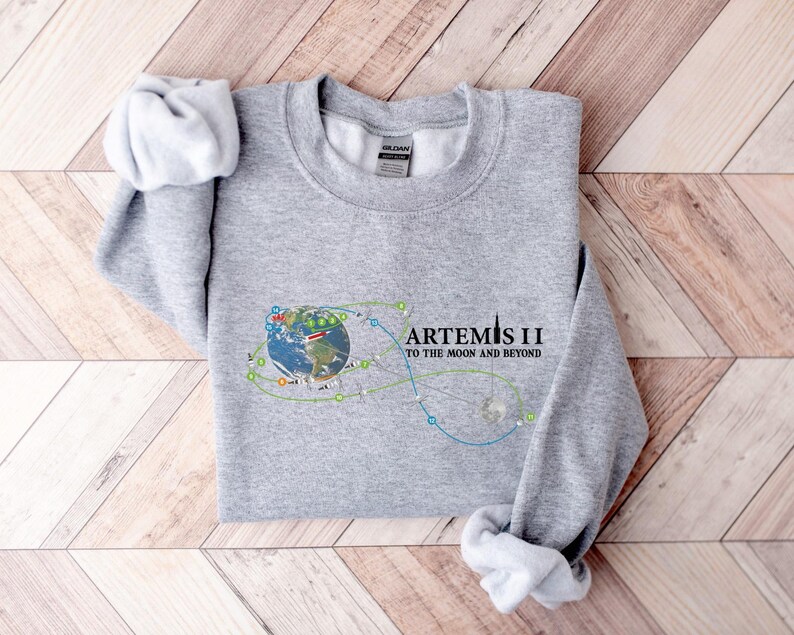 Artemis II Astronaut Moon Landing Shirt, Space Mission Tee, Lunar Exploration T-shirt, Gift For Astronomy Fans Youth Adults, Artemis 2 shirt image 4