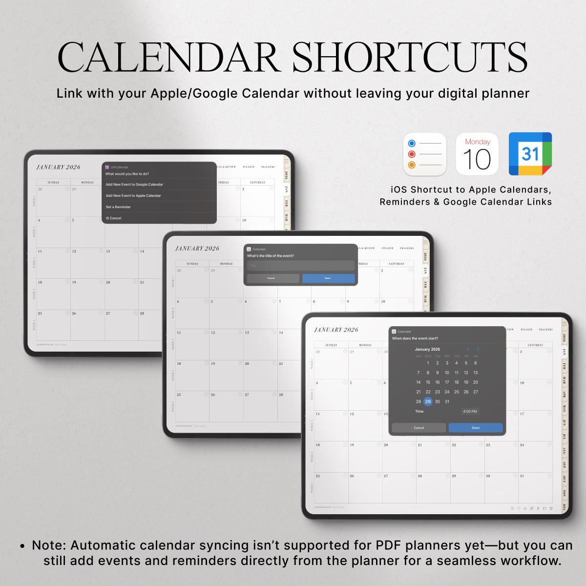 2026 Digital Planner for Goodnotes, iPad & Tablet | Dated | Landscape ...