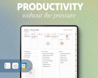 2026 Digital Planner | All-in-one Planner for GoodNotes, iPad | Weekly Productivity, Portrait (Fully Hyperlinked PDF)