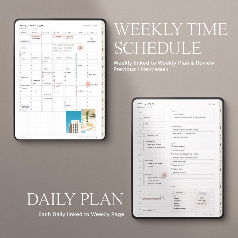 2026 ADHD Planner | All-in-one Digital Planner for Goodnotes, iPad ...