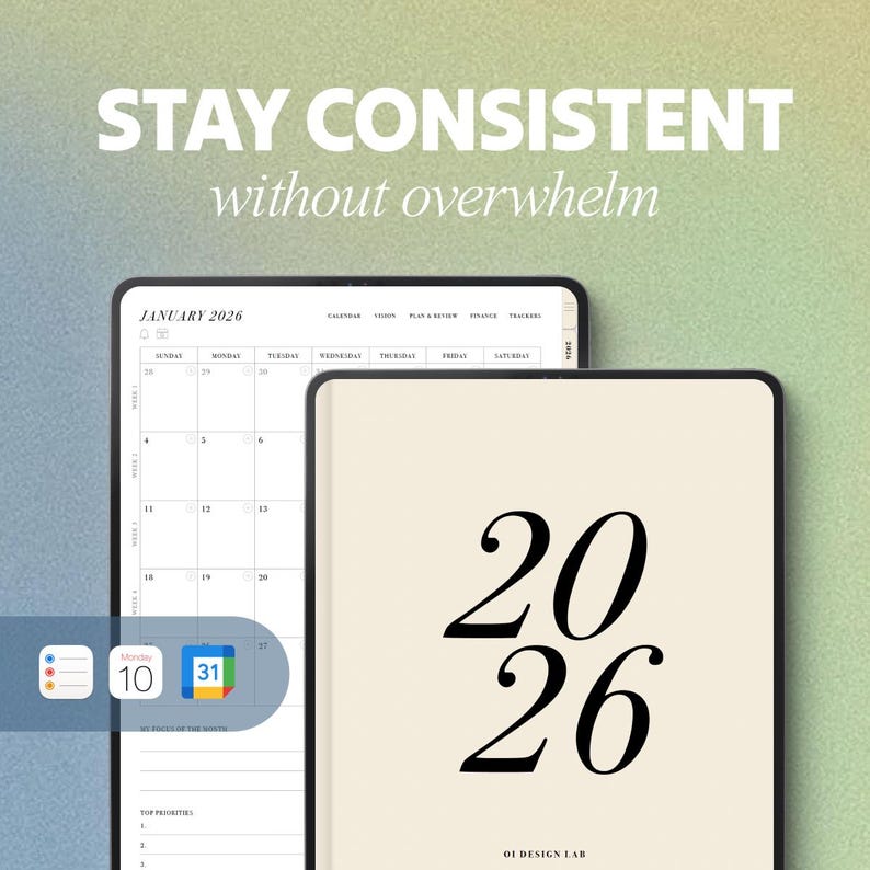 2026 ADHD Planner | All-in-one Digital Planner for Goodnotes, iPad ...