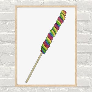 Hand Drawn Lollipop Print