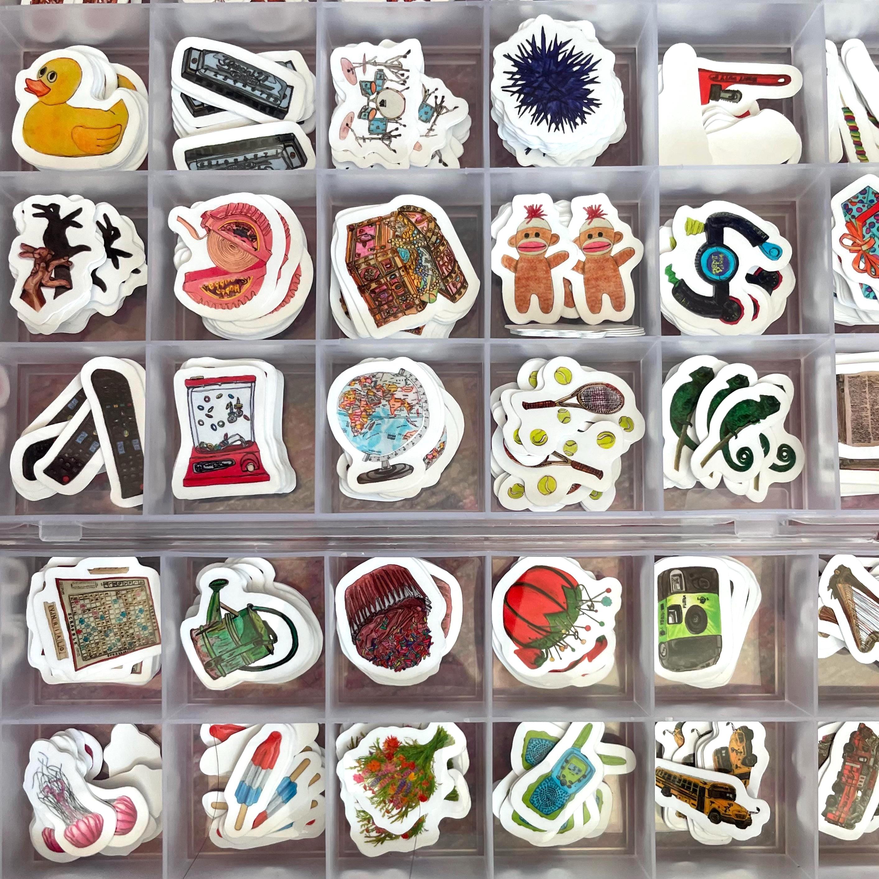 Hand Drawn Mini Sticker Mystery Pack | Surprise Pack - Etsy