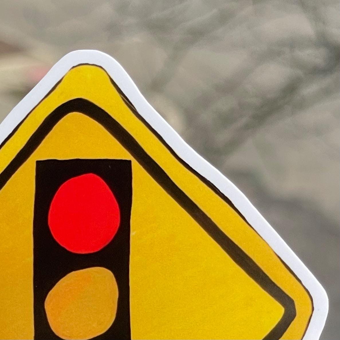 Hand Drawn Traffic Light Sign Vinyl Sticker | Decal for Road Trip ...
