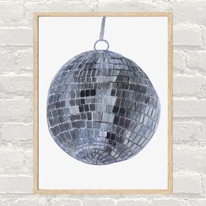 Hand Drawn Disco Ball Print