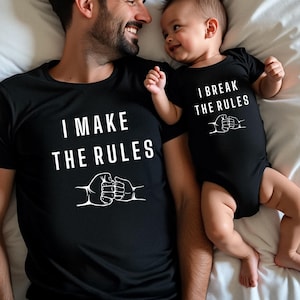 Father and Son Matching Shirts – Daddy and Me Outfits – New Dad Gift – First Father’s Day Shirt – Dad and Baby Birthday Set.