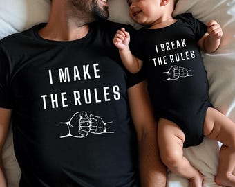 Matching Father and Son Cotton T-Shirts – Daddy & Me Outfits