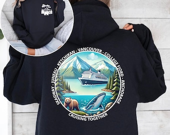 Custom Alaska Cruise Hoodie – Matching Family Vacation T-Shirt, Alaska Shirt or Long Sleeve, Alaska Sweatshirt – Personalized Cruise Outfit.