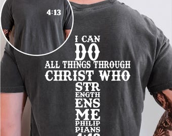 Comfort Colors Christian T-Shirt, Vintage Bible Verse Faith Apparel