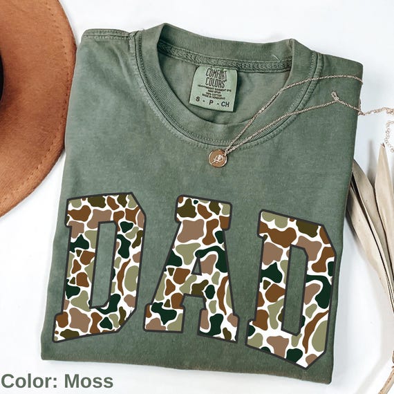 Comfort Colors Camo Dad Shirt – Retro Outdoorsman Tee
