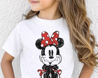 Disney Classic Minnie Mouse Shirt, Retro Minnie T-Shirt for Disneyland Trip, Disneyland Holiday Family Matching Shirt,Disney Minnie Gift Tee