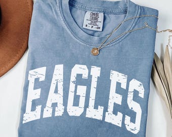 Vintage Eagles Shirt, Comfort Colors Football Tee, Gameday Apparel