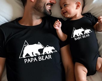 Papa Bear Baby Bear Matching Shirt, Father's Day Outfit