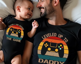 Matching Gamer Dad & Baby Shirts – Father’s Day Gift