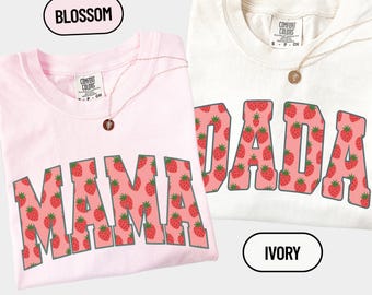 Comfort Colors Strawberry Birthday Shirt, Berry First Birthday Mom Dad Tee, Matching Family 1st Birthday T-Shirt.