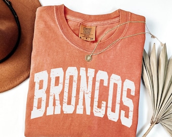 Comfort Colors® Broncos Mascot Shirt, Retro Broncos Mascot Tee, Broncos Game Day Shirt, Vintage College Broncos Team Spirit Pride Apparel.