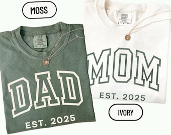 Comfort Colors Custom Mom Dad Shirt, Matching Parents Outfit