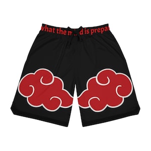 Akatsuki, Stylish Basketball Rib Shorts for Active Wear, Perfect for Sports, Gym, Summer Vibes, Casual Wear, Birthday Gifts