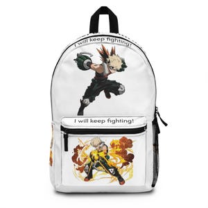 Bakugo, Anime Hero Backpack, I Will Keep Fighting Gear, Cool Student Bag, Gift for Anime Fans, School Accessories