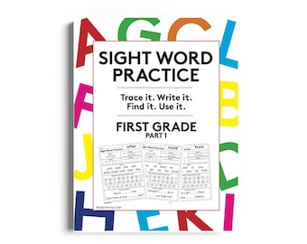 1st Grade Sight Word Practice Worksheets Part 1– 15 Printable Pages for First Grade | Spelling & Reading PDF Activities for Kids