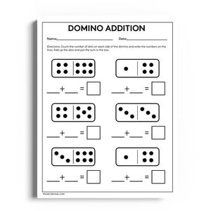 Domino Addition Worksheets – 10 Printable Math Pages for Kindergarten & 1st Grade | Fun PDF for Early Addition Practice