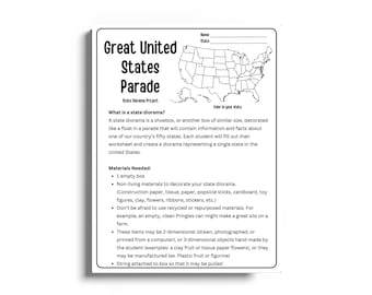 50 States Research Project | Persuasive Writing Project | U.S. Geography State Report | Homeschool Social Studies Activity