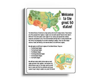 50 States & U.S. Geography Unit Study | United States Regions | Homeschool Geography Curriculum