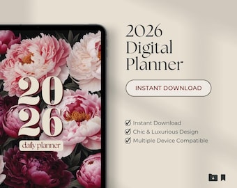2026 Digital Planner | Luxuriously Chic, Fully Organized & Designed to Help You Win the Year | Daily, Weekly, Monthly Life Planner