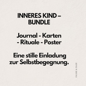 Digitales Bundle Inneres Kind | Journal • Karten • Rituale • Poster | Selbstbegegnung | Pause & Page