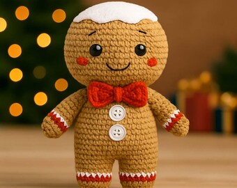 クリスマスの編みぐるみに合う可愛いクマさん、手作りホリデー