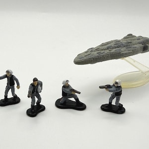 Vintage Star Wars Micro Machines Rebel Fleet Troopers Figure Set with Mon Calamari Rebel Cruiser!