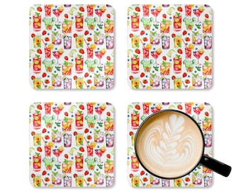Vibrant Drink Coasters Set