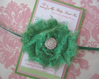 Girl headbands - baby headband - st pat ricks day headbands