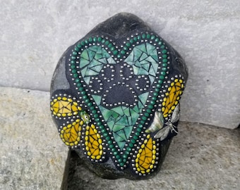 Heart Pet Memorial Mosaic Garden Stone