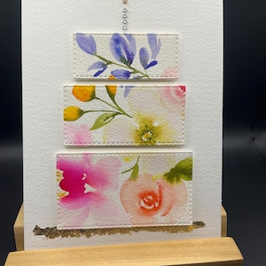 Original handgemalte Aquarell Geburtstagskarte