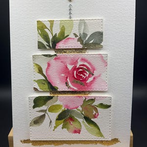 Handgeschilderde aquarel verjaardagskaart
