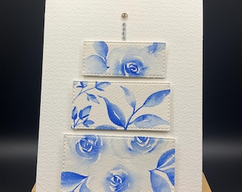 Hand painted watercolor birthday card