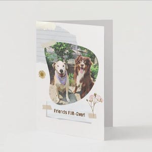 Tarjeta de amistad con temática de perro