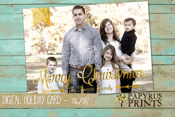 Custom and personalized photo christmas holiday card 4x6 or 5x7 christmas tree with gifts – etsy Items similar to Digital Christmas Card Design - Foil 4x6 or 5x7 in 2 color options on Etsy