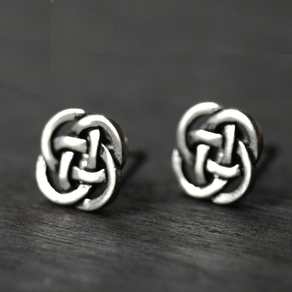 Celtic Earrings - Eternity Love Knot Studs